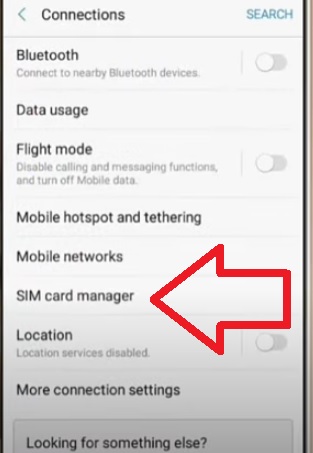 If Available Look in Sim Card Manager
