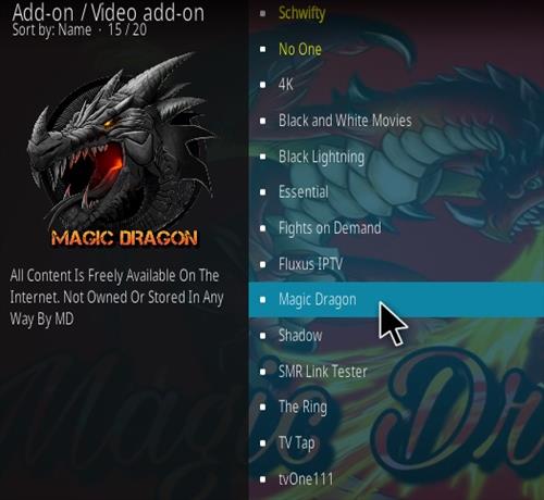 Steps To Install The Magic Dragon Kodi Add-on Step 18