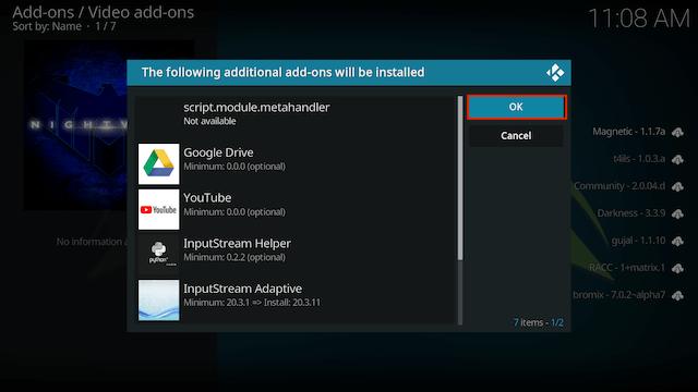 How to Install Nightwing Kodi