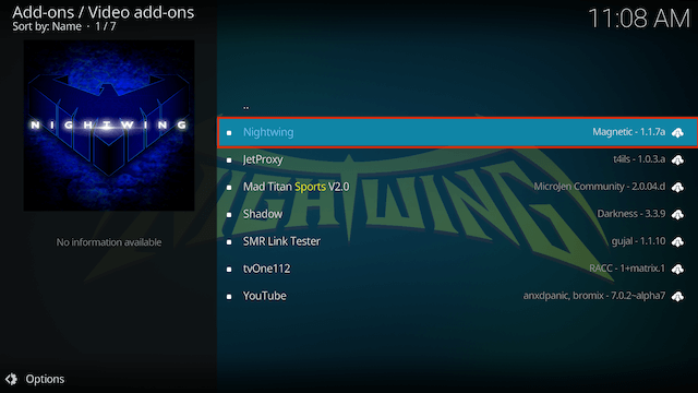 How to Install Nightwing Kodi