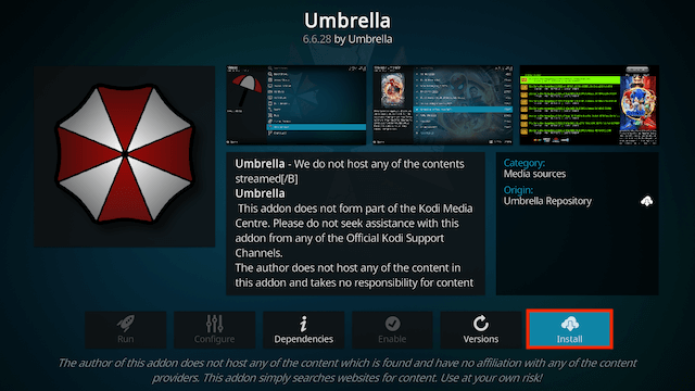 How to Install Umbrella Kodi On your Fire TV or Android Device