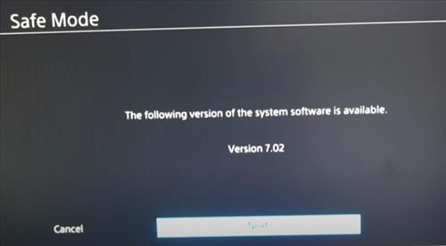 Ho To Boot the PS4 into Safe Mode and Update Step 6