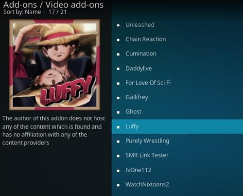 How To Install Luffy Kodi Addon Step 17