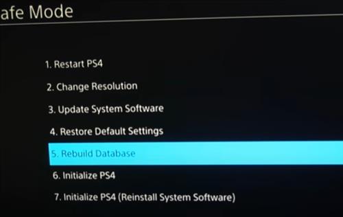 How To Rebuild PS4 Database Step 4
