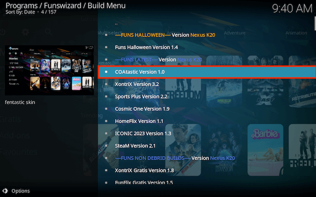 How to Install COAtastic Build Kodi