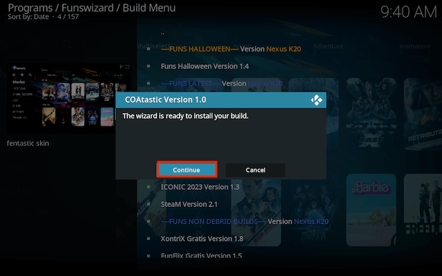 How to Install COAtastic Build Kodi