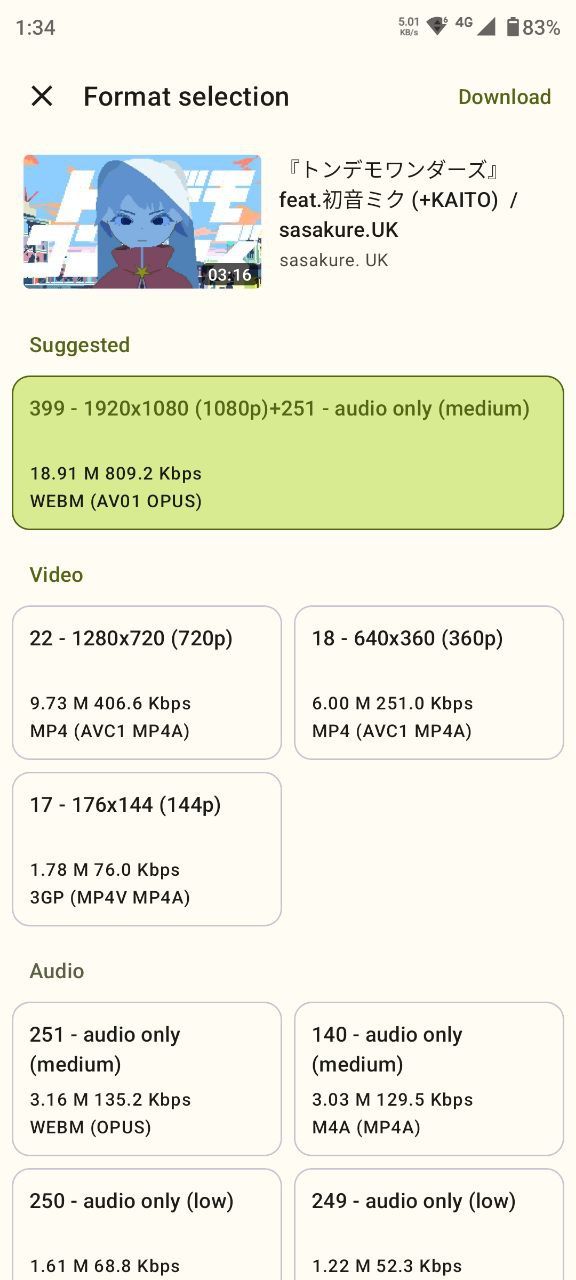 Seal Video/Audio Downloader for Android