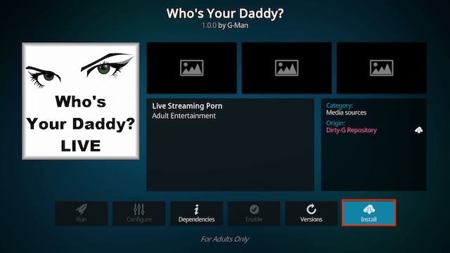 How to Install Who's Your Daddy Live for Kodi