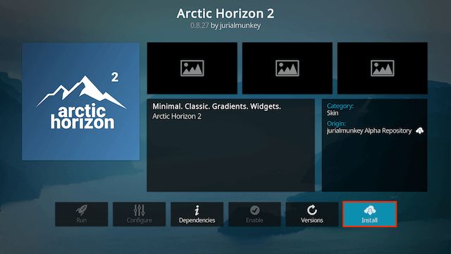 How to Install Arctic Horizon 2 Skin for Kodi