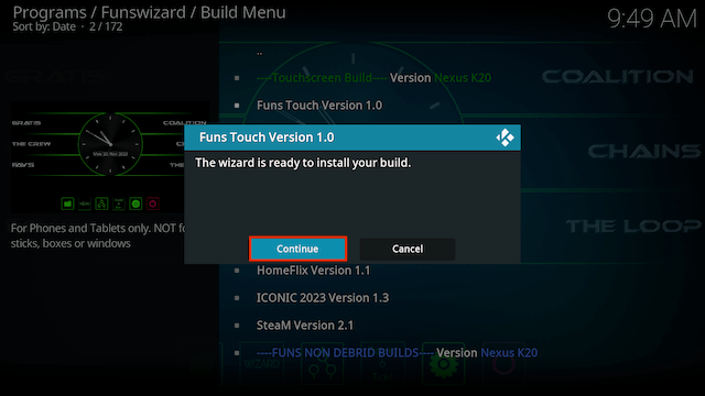 How to Install Funsters Touch Build for Kodi (Phones and Tablets Only)